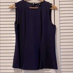 Ann Taylor - Navy Peplum Sleeveless Top